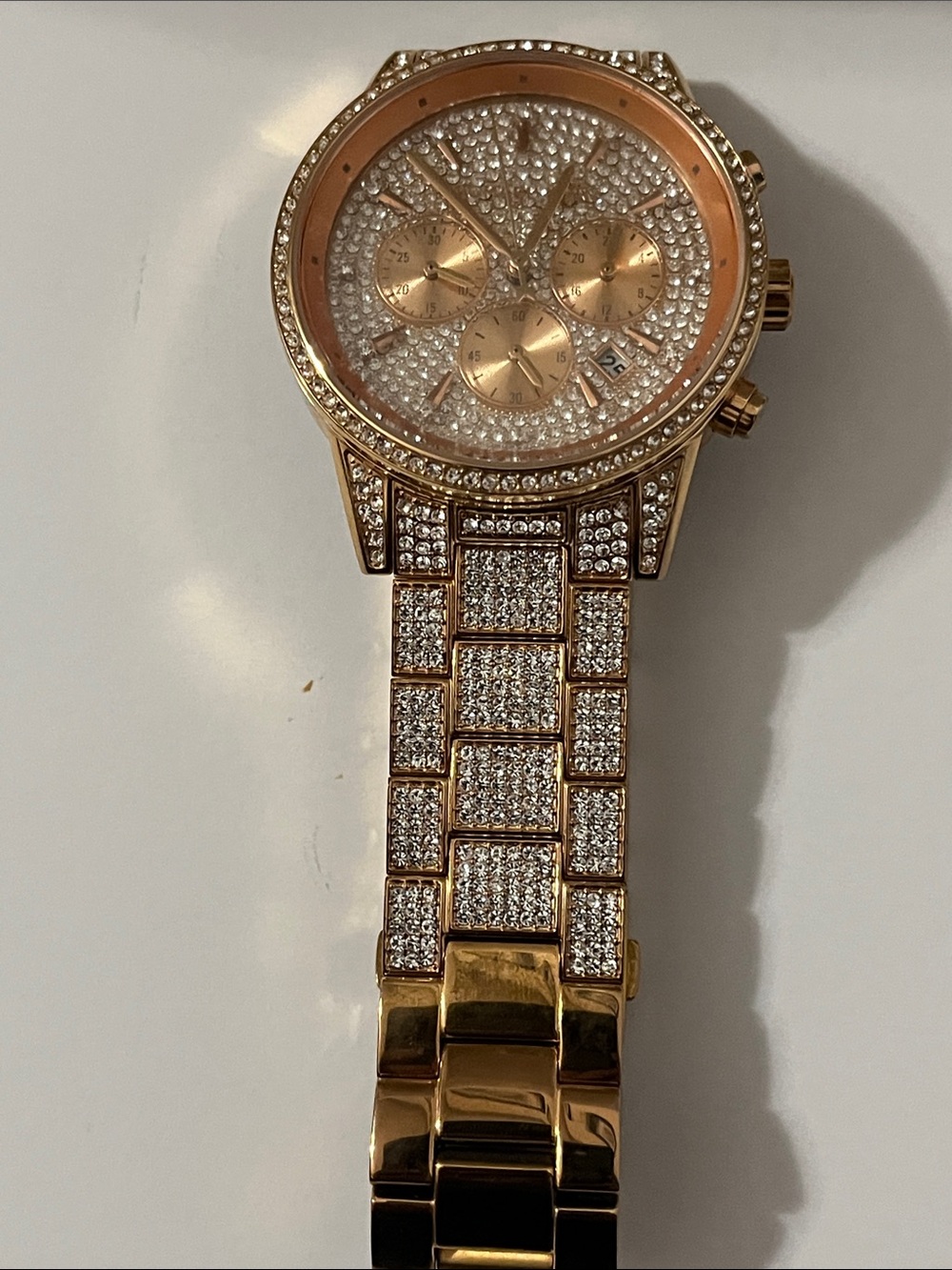 Michael Kors Rose Gold Crystal-Embellished Bracelet Watch - Picture 4 of 4
